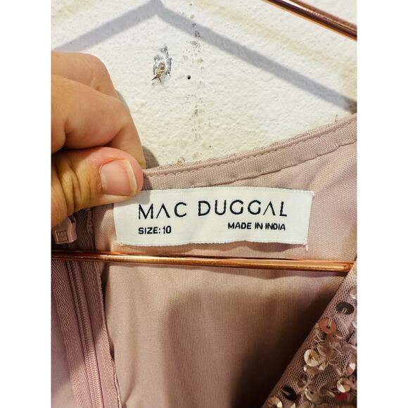 MAC DUGGAL 93681 Vintage Lilac Pink Sequined Butterfly High Low Gown Dress 2 - Picture 7 of 13